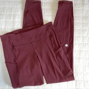 Lululemon maroon legging!!!!